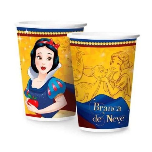 Copo Descartável Papel 180 Ml Branca De Neve C/12 Un Regina
