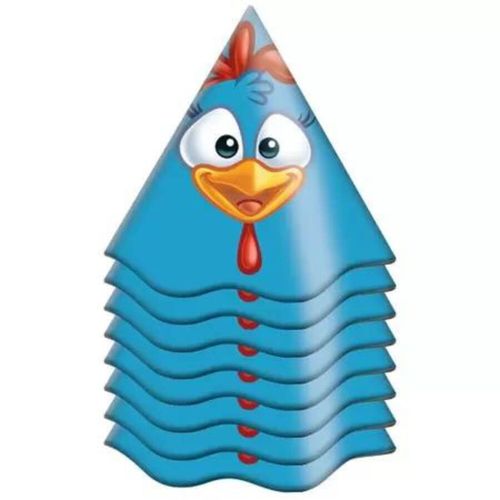 Chapéu Anivers. Galinha Pintadinha C/ 8 Un Festcolor