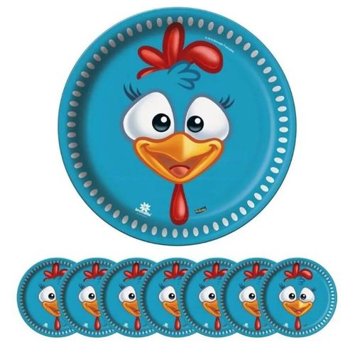 Prato 18 Cm Galinha Pintadinha C/ 8 Un Festcolor