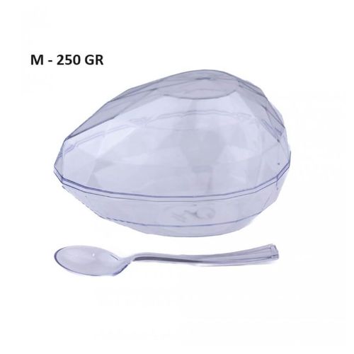 Ovo Diamante Acrilico M 250 Gr C/ Colher Bluestar