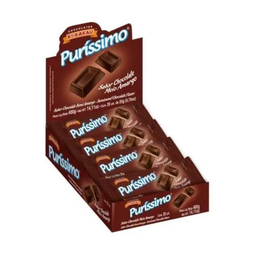 Purissimo Kids Meio Amargo C/ 20 Un 400 Gr Ki-Kakau