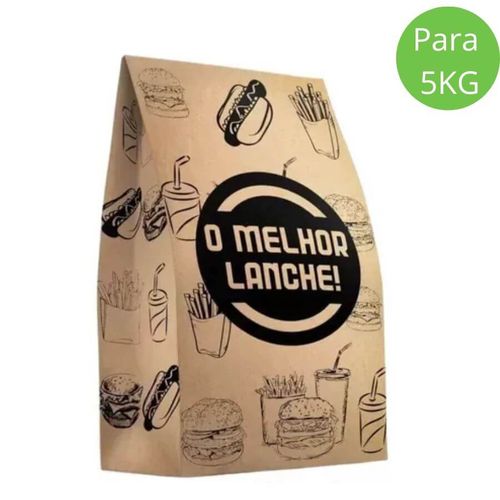 Saco Delivery Sos 5 Kg Impresso 18x10x30cm C/ 100 Un