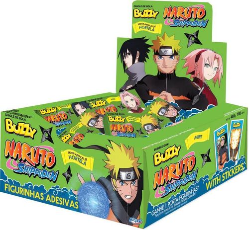 Chicle Naruto Hortelã C/ 90 Un Buzzy