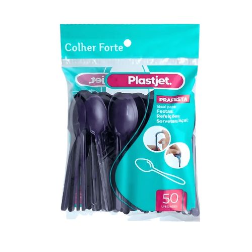 Colher Sobremessa Açai Pacote 50un Plastjet