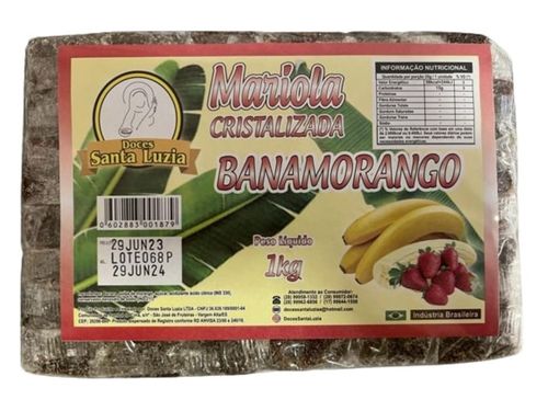 Mariola 1 Kg Cristalizada Banamorango C/ 50 Un Doces Santa Luzia