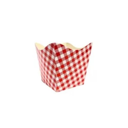 Cachepo Pequeno S/ Micro Xadrez Vermelho C/ 10 Toys