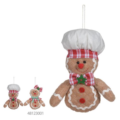 Enfeite Natal Gingerbread Pendurar 15cm Colorido (48118001) Florarte