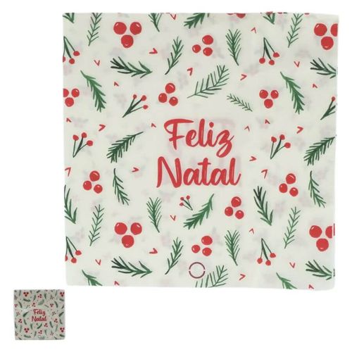 Guardanapo Natal Vermelho/Verde 33x33 Cm C/ 20un Florarte