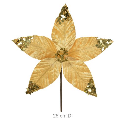 Haste Bico De Papagaio Gliter Dourado 27cm (48148002) Flor Arte