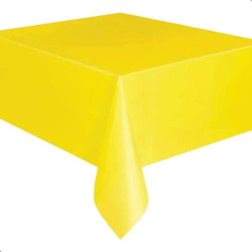 Toalha De Mesa Plastica 80x80 Cm Amarela Abaplast