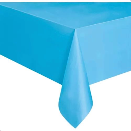 Toalha De Mesa Plastica 80x80 Cm Azul Bebe Abaplast