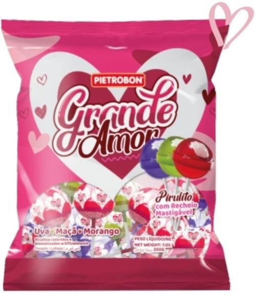 Pirulito Bola Grande Amor 480 Gr Pietrobon