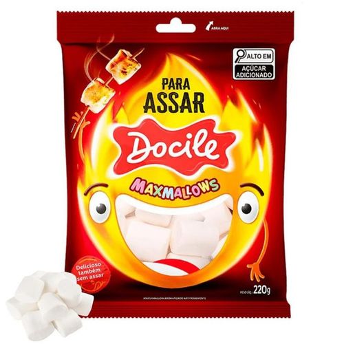 Marshmallow Tubo Branco P/ Assar 220 Gr Docile
