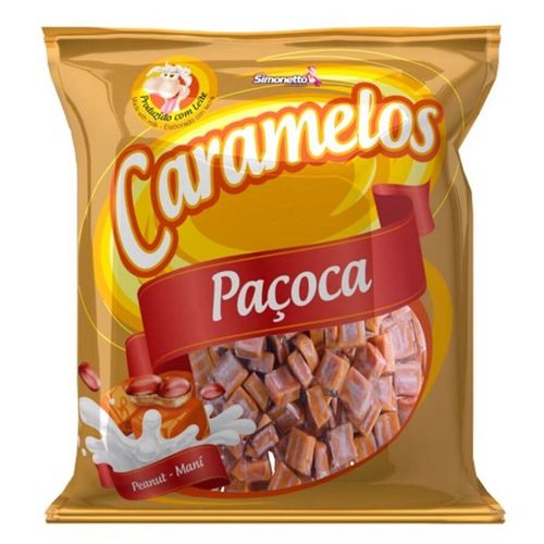 Bala Caramelo Paçoca 500 Gr Simonetto