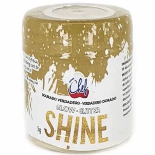 Po Decorativo Glow Dourado Verdadeiro 5 Gr Iceberg