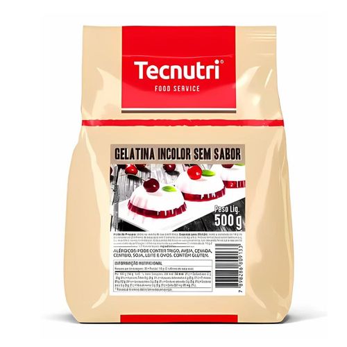 Gelatina Incolor 500 Gr Tecnutri