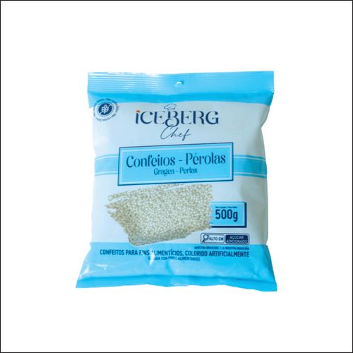 Confeito Miçanga Perolada 500 Gr Iceberg
