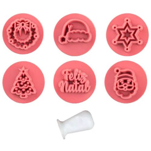 Kit Carimbo Natal Iluminado 2 Cm Rosa Bebe (412697) Bluestar
