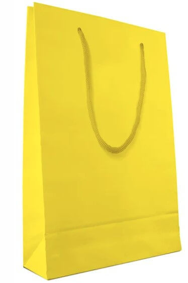 Sacola Papel Amarela 12x7x16 C/ 10 Un Vinco