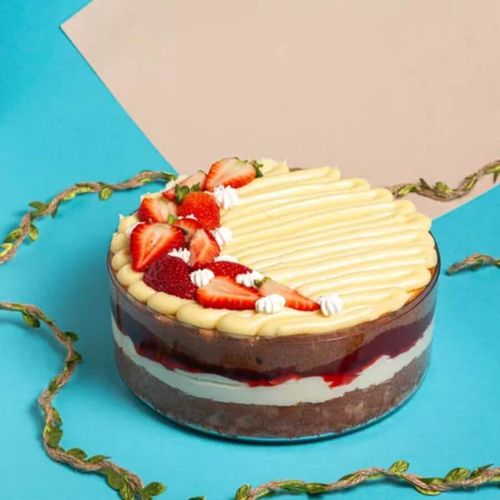 Caixa Acrilica 13x6,7 Redonda Cake Box 500ml Bluestar