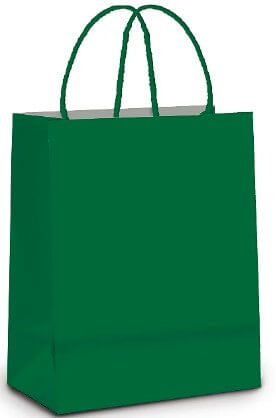 Sacola Papel Verde 12x7x16 C/ 10 Un Vinco