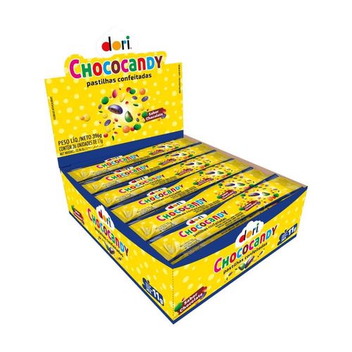Chococandy Pastilha Confeito Color C/ 36x11 Gr Dori