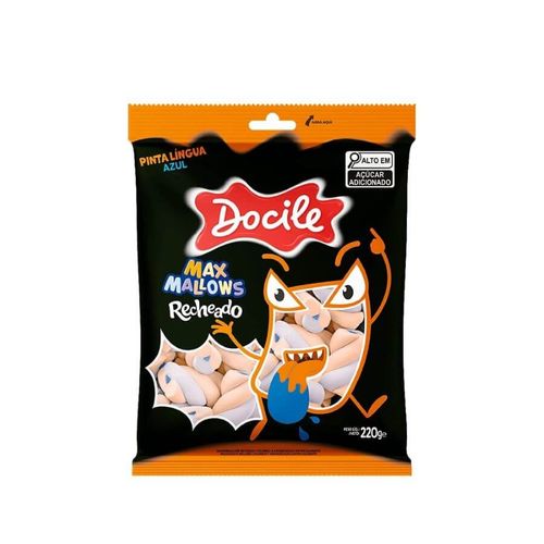 Marshmallow Recheado Hallowen Pinta Lingua 220 Gr Docile