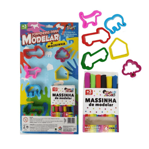 Forma P/ Modelar+Massinha Mini Toys