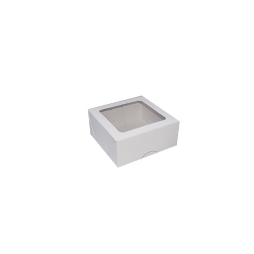 Caixa Quadrada 8x8 Branca Visor Pct C/ 10 Un Crystal For