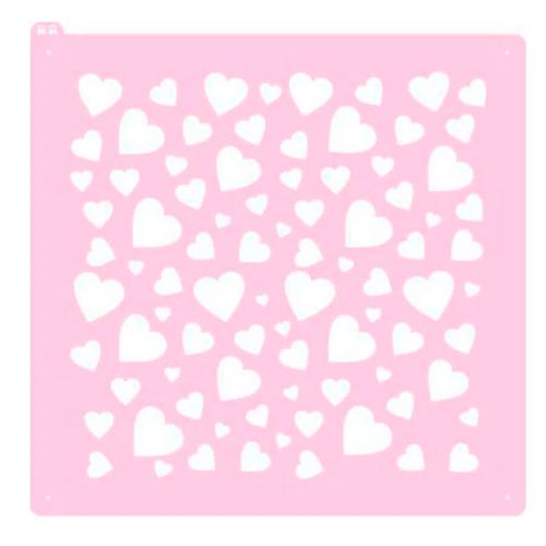 Stencil Coração 13,5x13,5 Cm Rr Cortadores