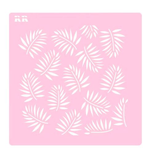 Stencil Folhas 13,5x13,5 Cm Rr Cortadores