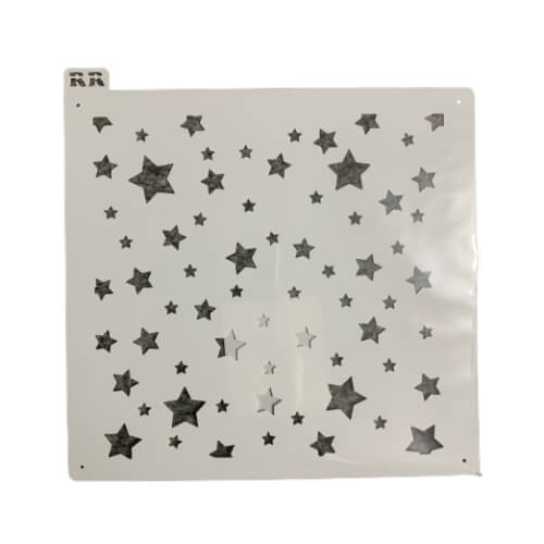 Stencil Estrelas 13,5x13,5 Cm Rr Cortadores