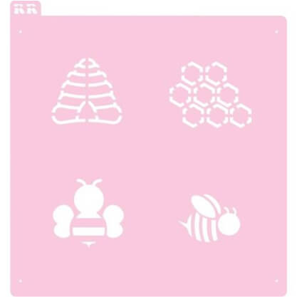 Stencil Abelha 14,5x14,5 Cm Rr Cortadores