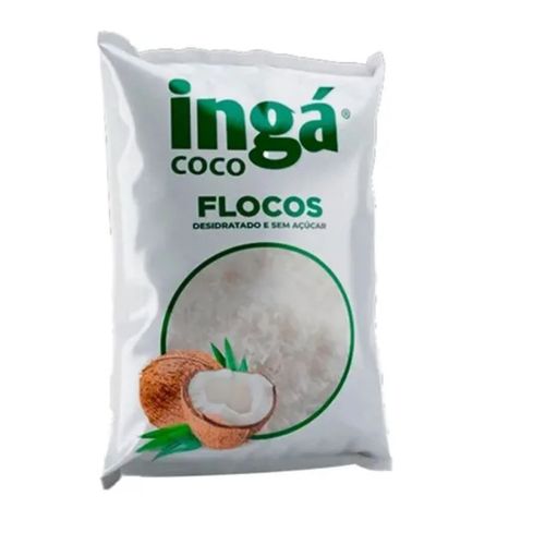 Coco Ralado Flocado S/ Açucar 500 Gr Inga Coco