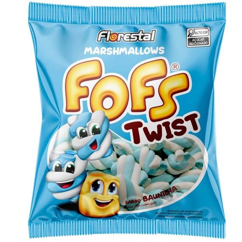 Marshmallow Fofs Twist Azul E Branco 220 Gr Florestal