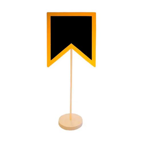 Mini Lousa Bandeirinha Com Haste Laranja Grintoy