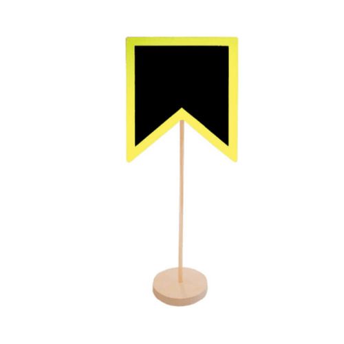 Mini Lousa Bandeirinha Com Haste Amarelo Grintoy