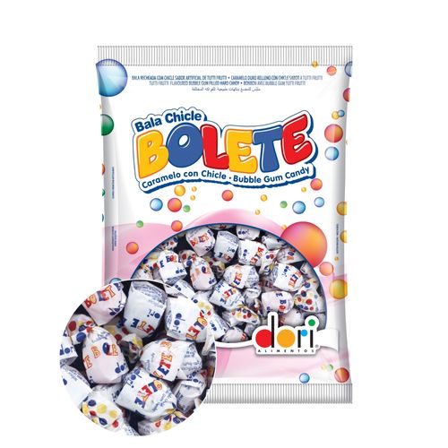 Bala Chicle Bolete T.Frutti 400 Gr Dori