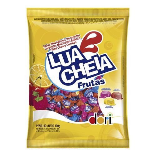Bala Lua Cheia Frutas 400 Gr Dori