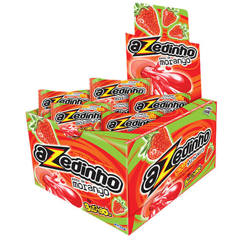 Chicle Azededinho Morango C/ 40 Un Buzzybol