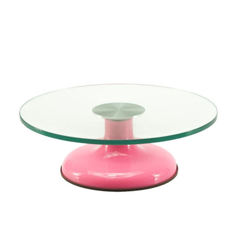 Bailarina Redondo De Vidro Rosa 30cm Primechef