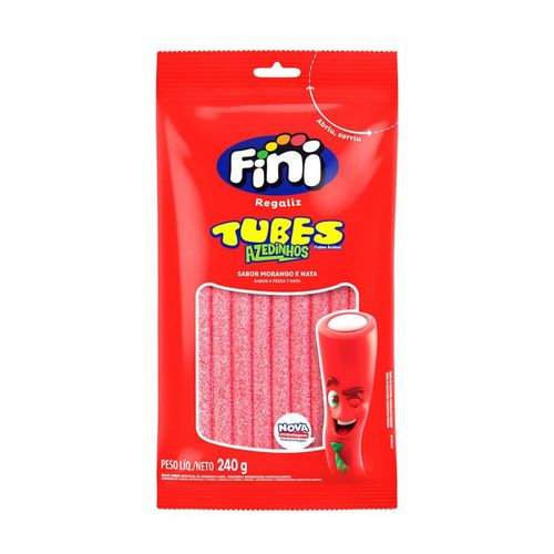 Bala Tubes Morango Citrico 240 Gr Fini