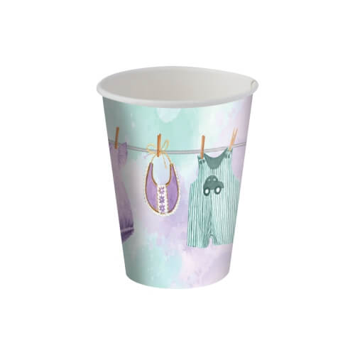 Copo Descartavél Papel 200 Ml Chá Revelação C/ 8 Un Festcolor