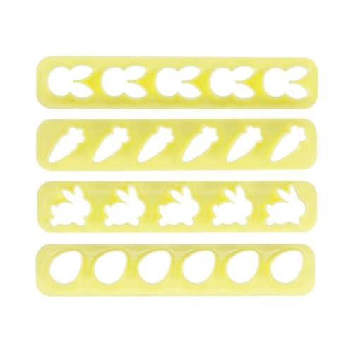 Cortador Kit Reguas Miniaturas Pascoa C/ 4 Pçs (411492) Bluestar