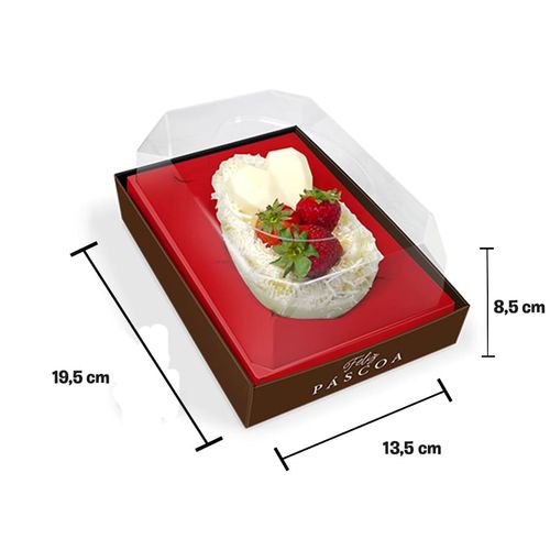 Caixa Ovo De Colher 250/350/500 Gr Marrom/ Berço Vermelho Un Jr