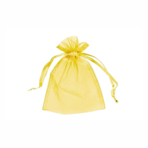 Saco Organza 17x24 Dourado C/ 10 Un Brfestas