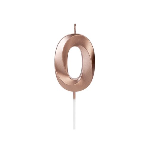 Vela Aniversário Design Rose Gold Silver