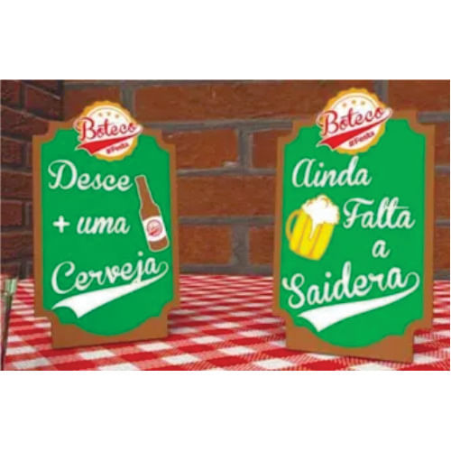 Kit Enfeite De Mesa Boteco Ii C/ 2 Un (Bo0502) Grintoy