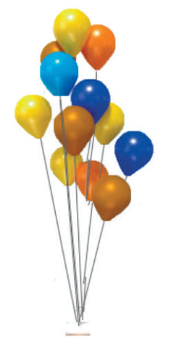 Suporte P/ Bexiga Mdf Branco Medio (Dc1085) C/ 12 Haste 110 Cm Grintoy