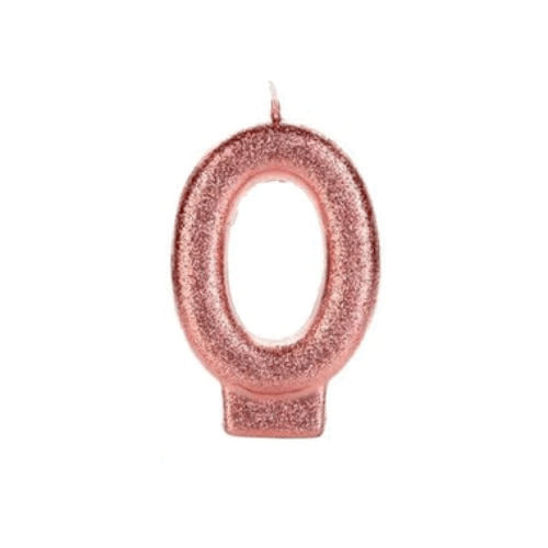 Vela Aniversário Cint Gliter Rose Gold Regina